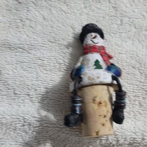 Snowman Wine Bottle Stopper